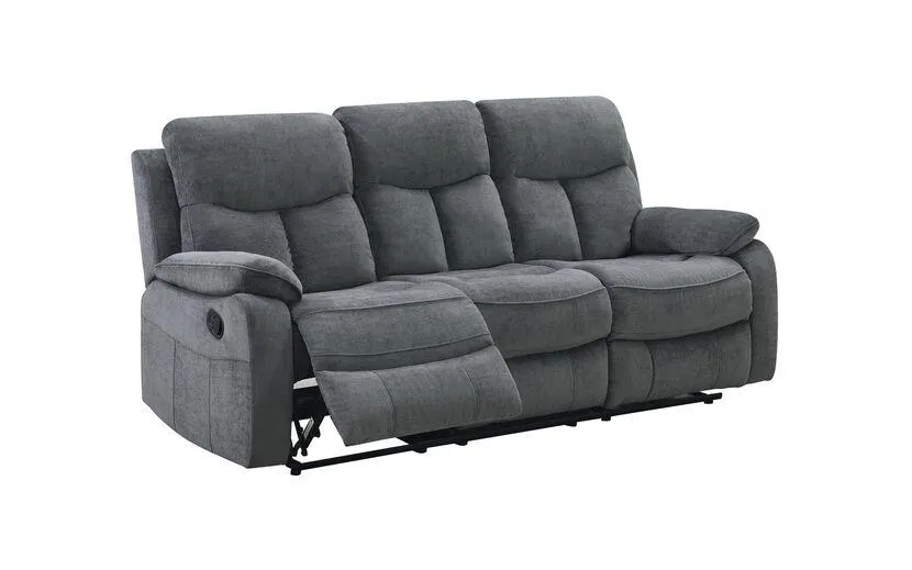 Tobias Fabric 3 Seater Manual Recliner Sofa