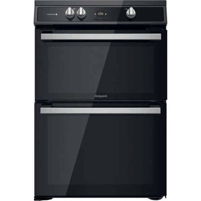 Hotpoint 60cm Double Oven Electric Induction Cooker - Black
