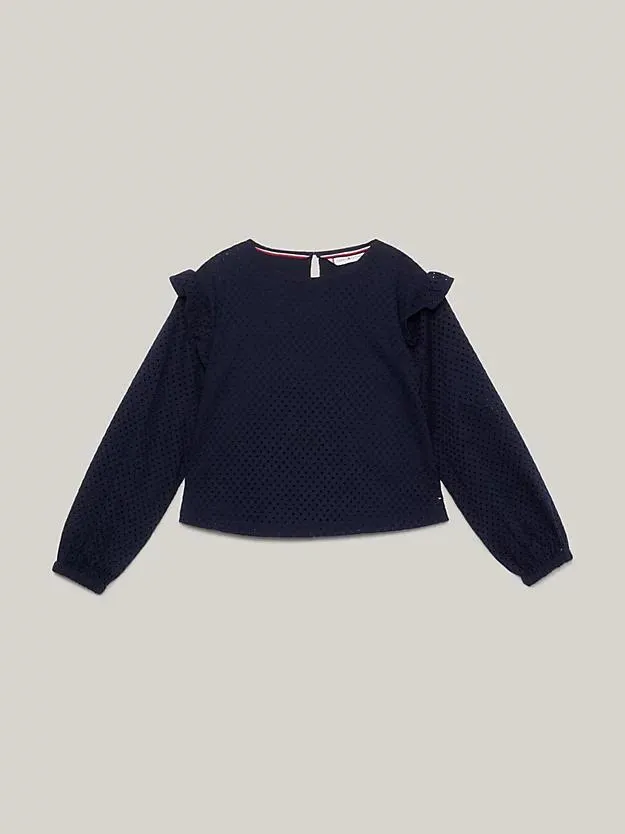 Essential Polka Dot Broderie Anglaise Blouse