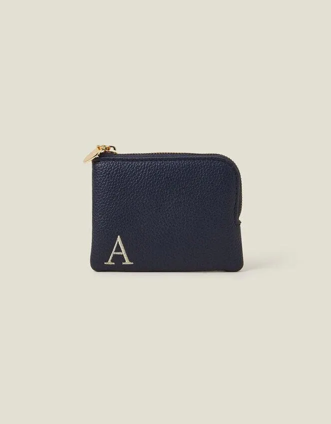 Initial Coin Purse Blue