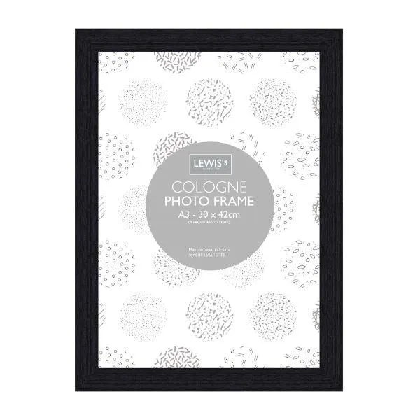 Lewis's Cologne Picture Photo Frame A3 30 x 42cm - Black