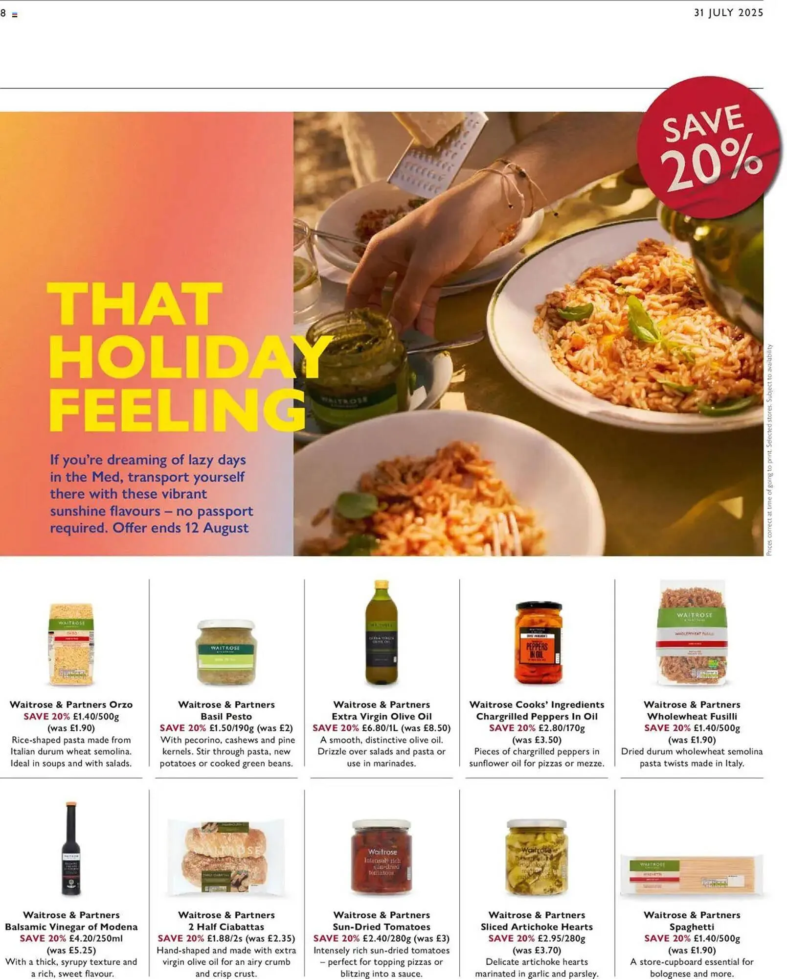 Waitrose leaflet from 31 July to 7 August 2025 - Catalogue Page 8