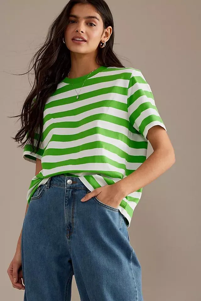Selected Femme Striped Cotton T-Shirt