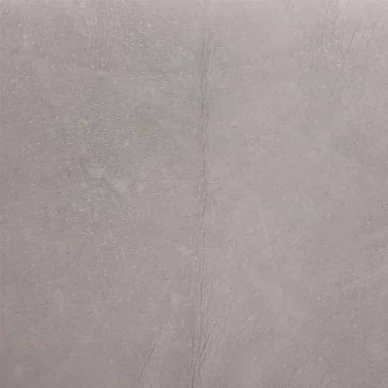 Grey Leather Curved Dining Chair