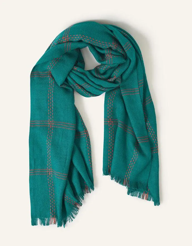 Wandsworth Check Print Scarf