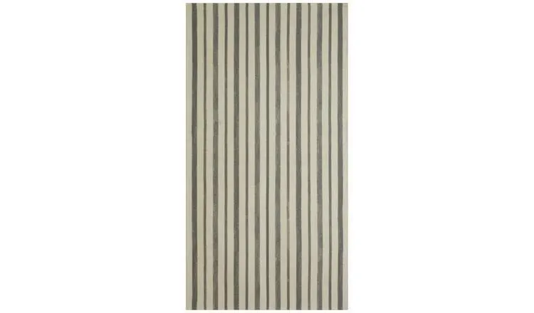 Habitat Grey Stripe Outdoor Rug