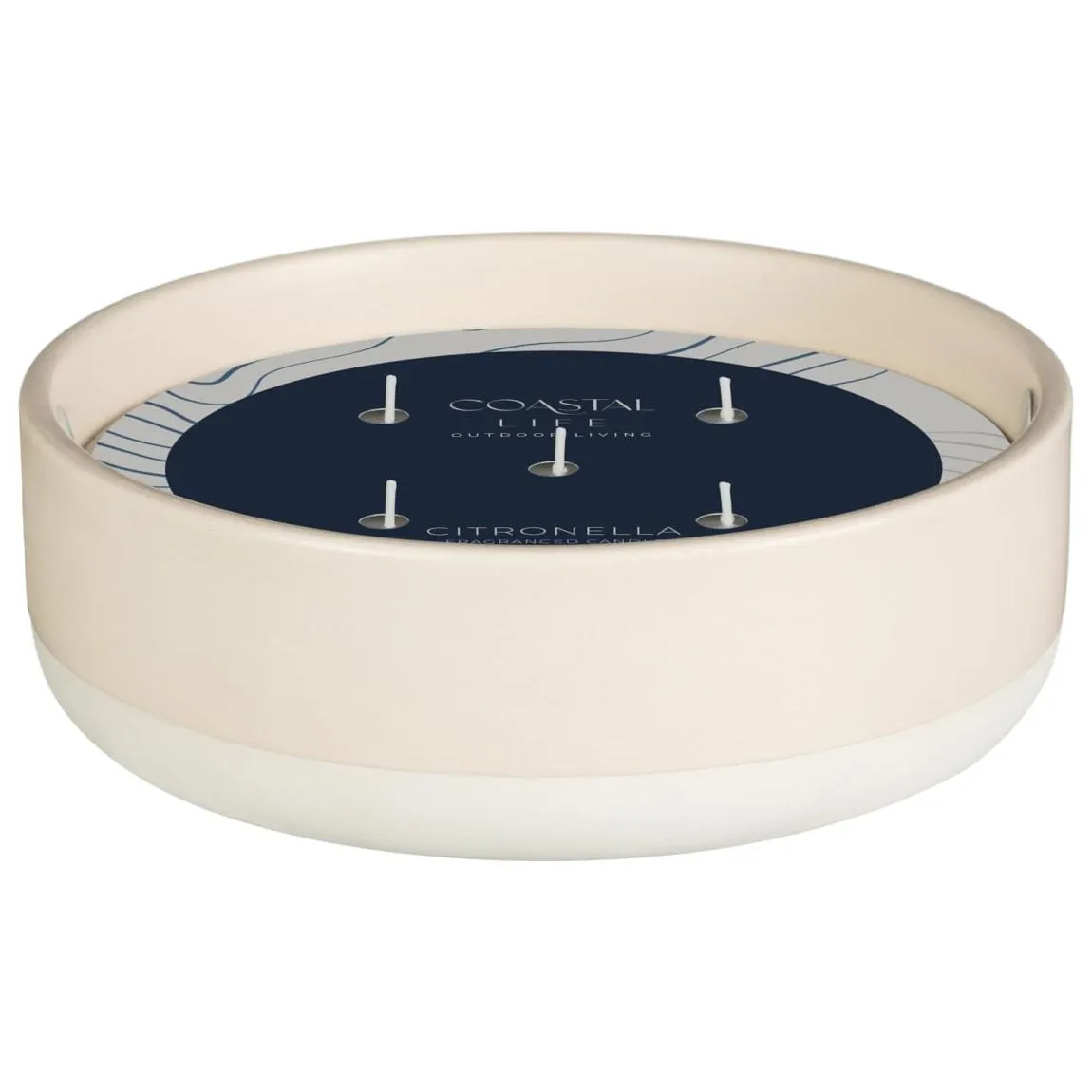 Coastal Life 2 Tone Ceramic Citronella Candle