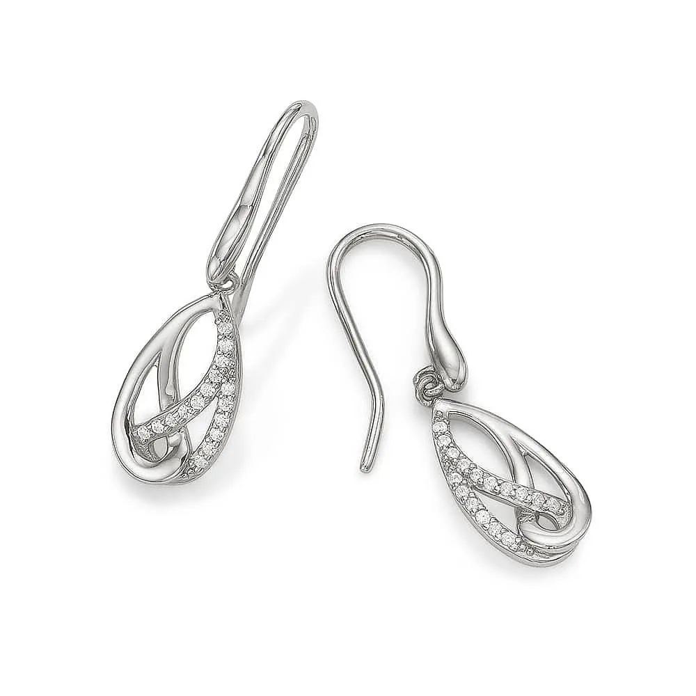 Wrapped in Glory Silver Earrings