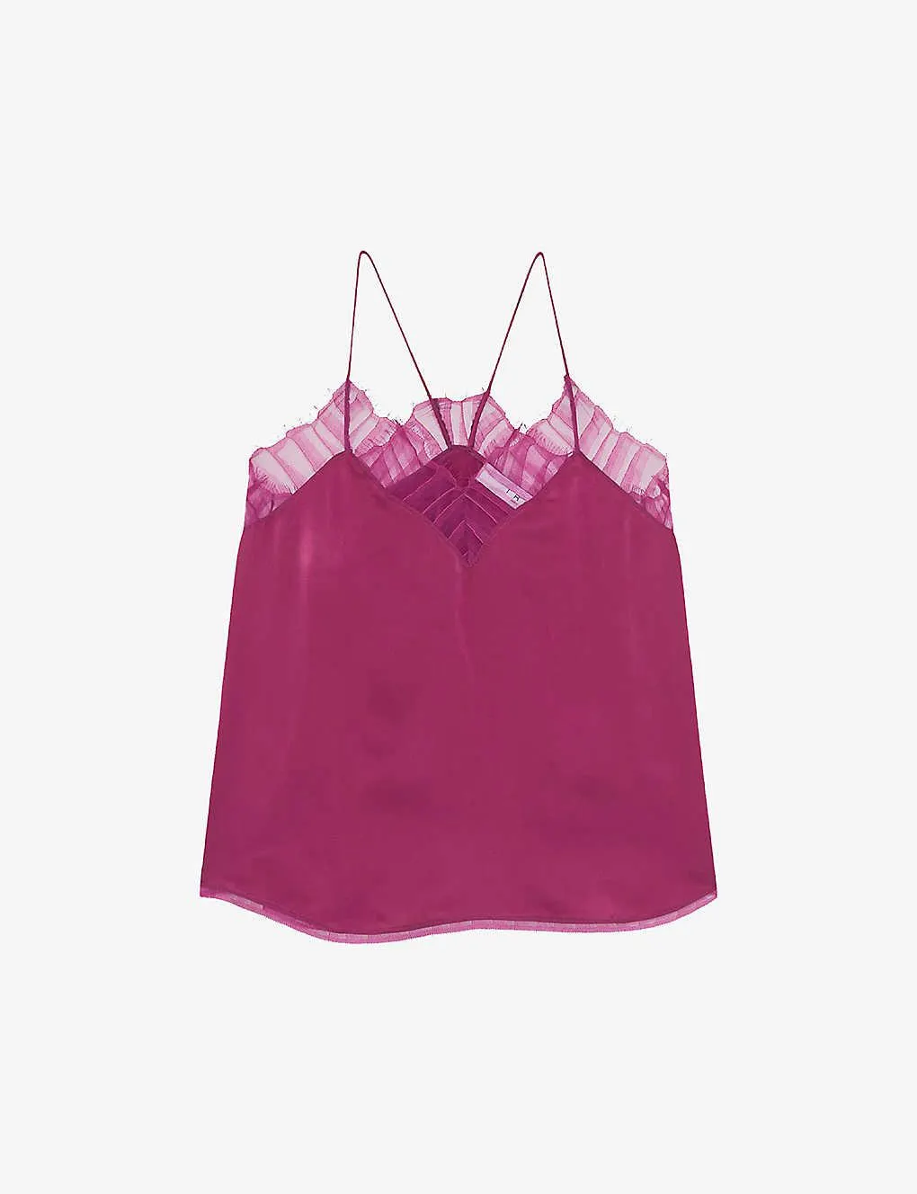 Berwyn lace-trim silk camisole top