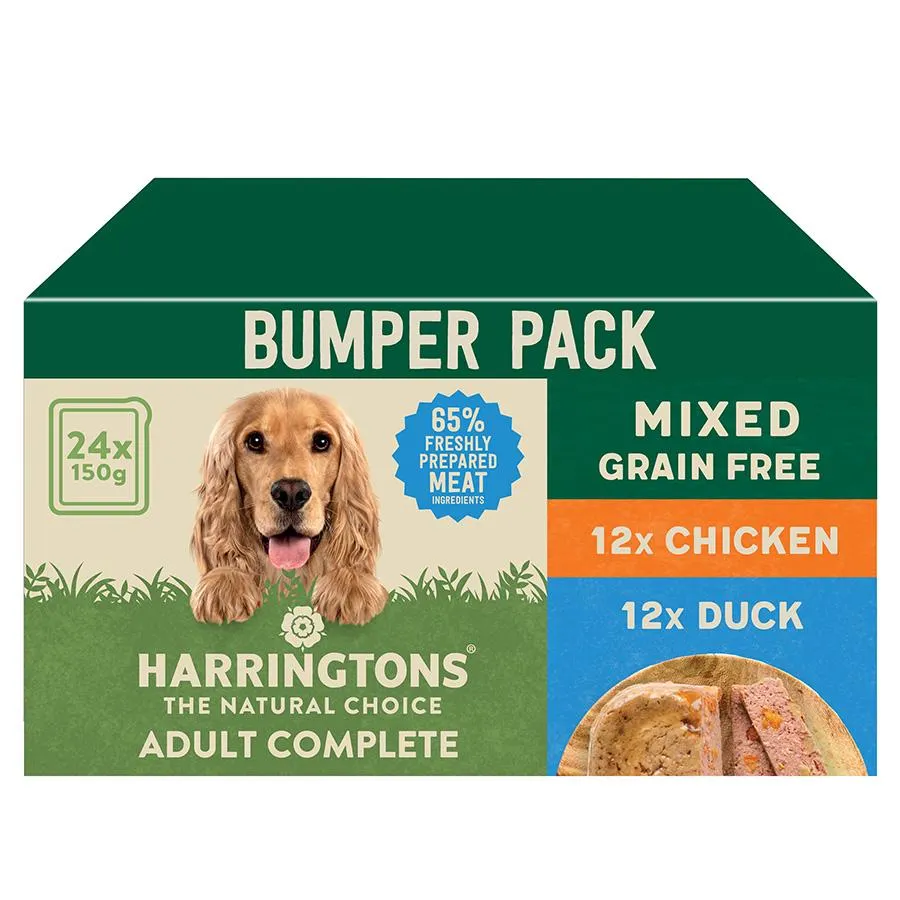 Harringtons Grain Free Wet Dog Food Mixed Selection 24x150g