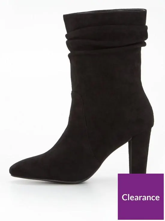 Slouch Calf Boot - Black