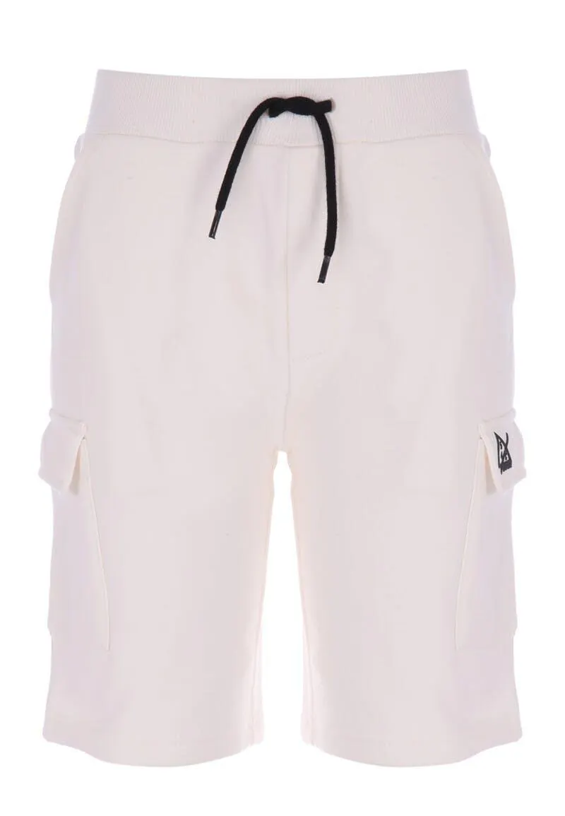 Older Boys Cream Cargo Shorts with Pockets
