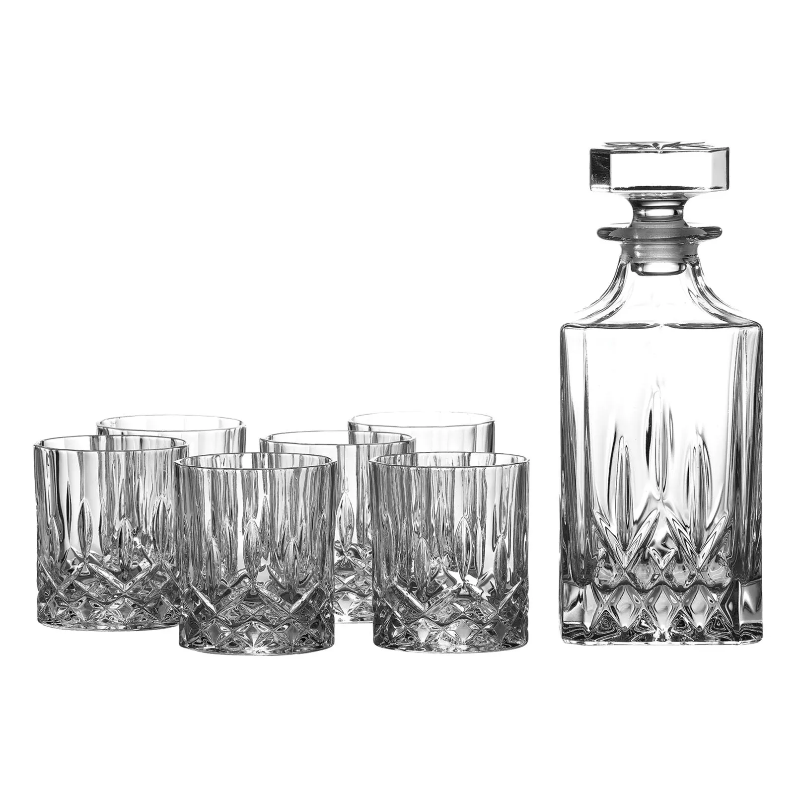 Seasons Decanter Set: Decanter and 6 Tumbler Glasses