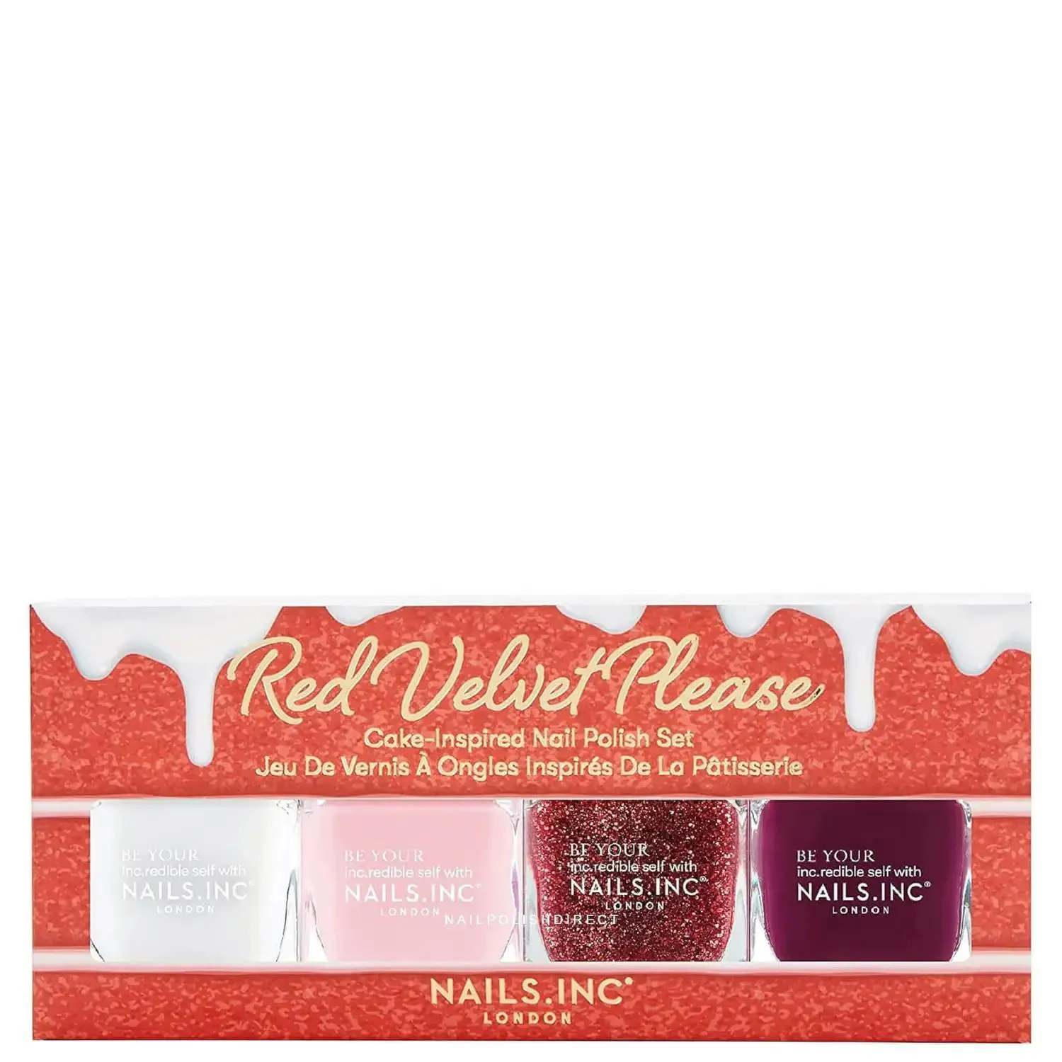 NAILS.INC Nail Polish Quad Red Velvet Dreams