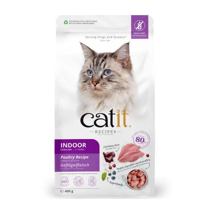 Catit Recipes Indoor/Sterilised Poultry Recipe, 400g