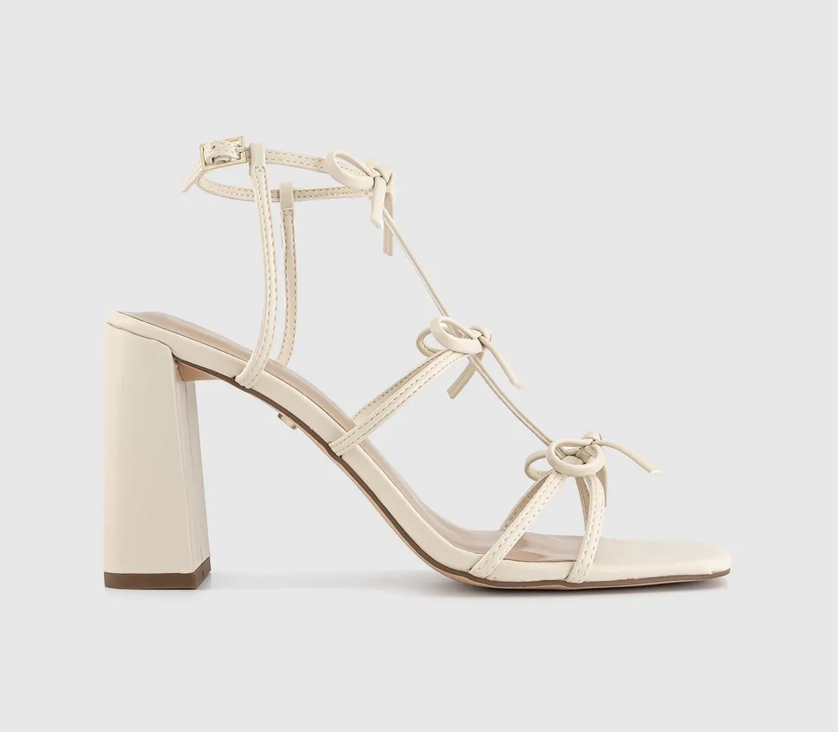 Henley Bow Detail Block Heel Sandals