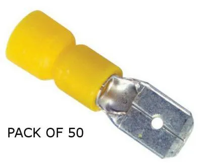 pearl spade connector female yellow size 250 - x 50