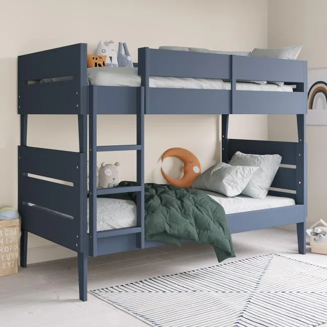 Navy Blue Wooden Detachable Bunk Bed - Hugo