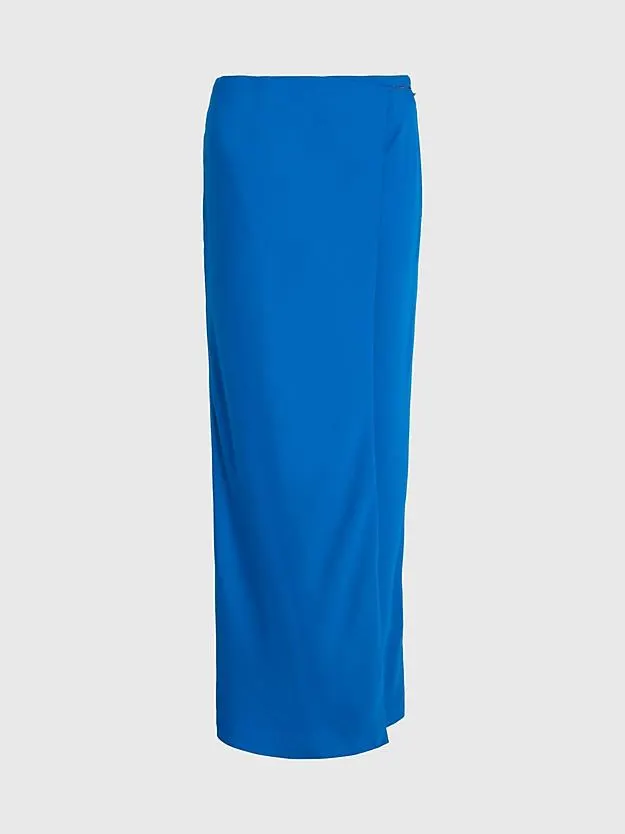 Crepe Maxi Wrap Skirt