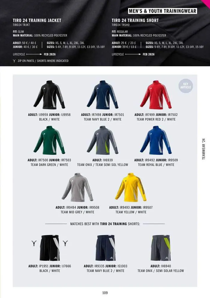 Adidas Teamwear 2024 from 11 March to 31 December 2024 - Catalogue Page 109