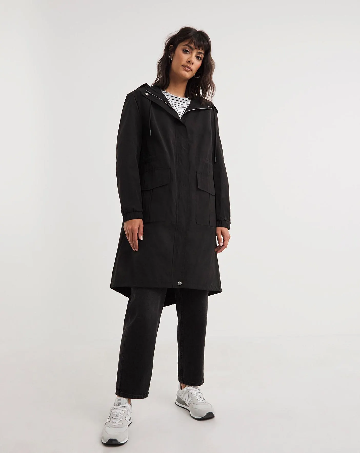 Black Shower Resist Parka