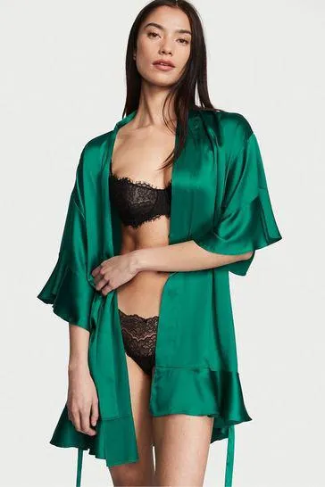 Flounce Satin Robe