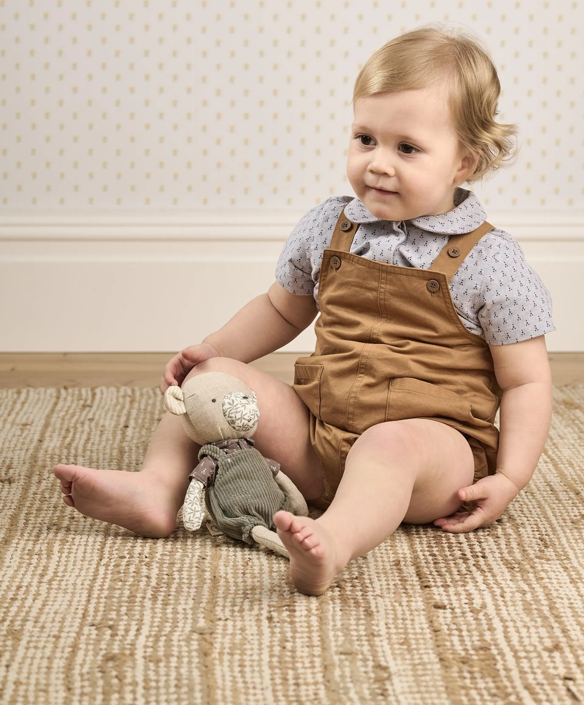 Laura Ashley Short Sleeve Shirt and Dungaree Set - 2 Piece Set