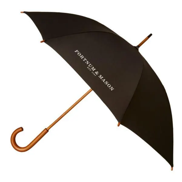 Fortnum's Kensington Walking Umbrella, Black