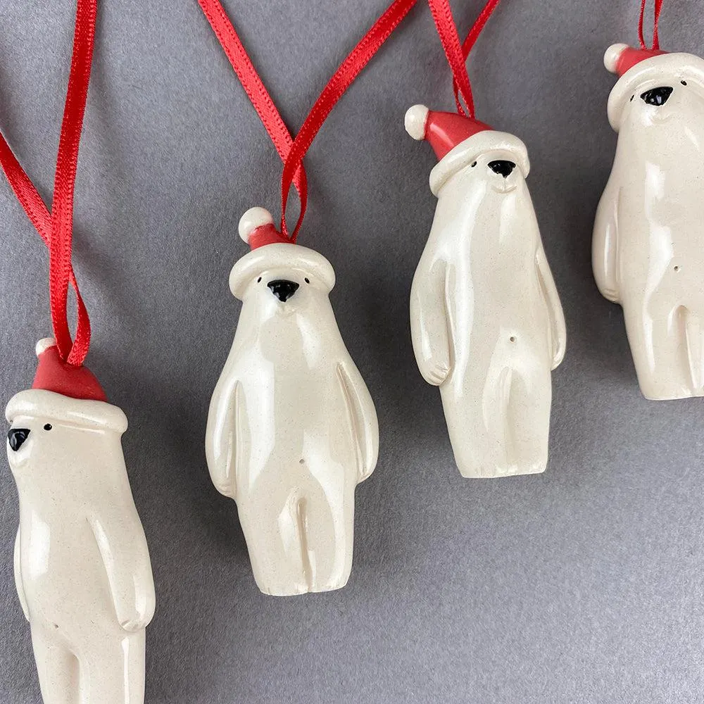 Santa Hat Bear Decoration