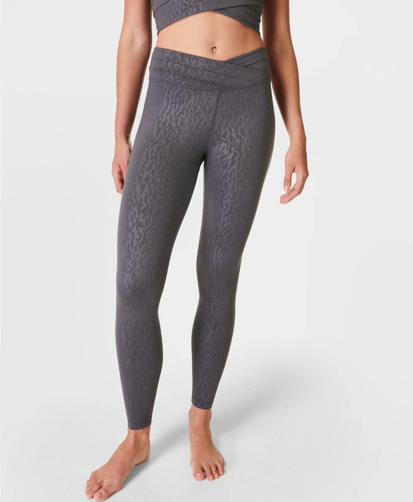 All Day Wrap Waist Embossed Leggings