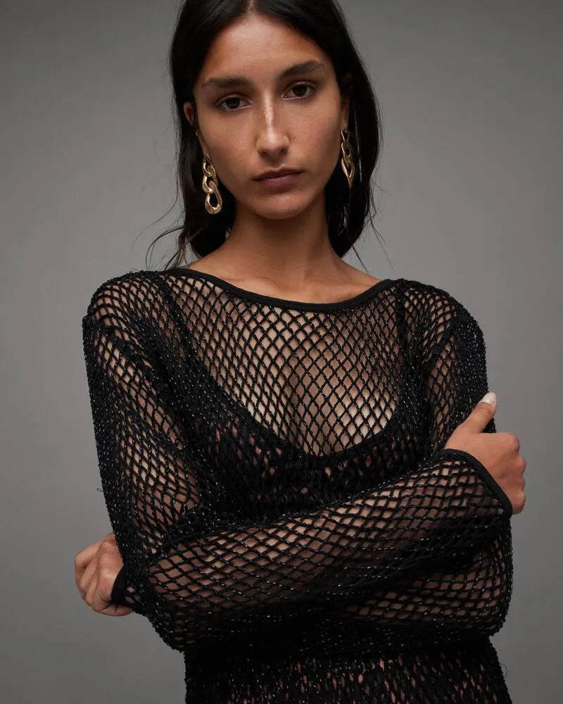 Margot 2-In-1 Ribbed Crew Neck Midi Dress