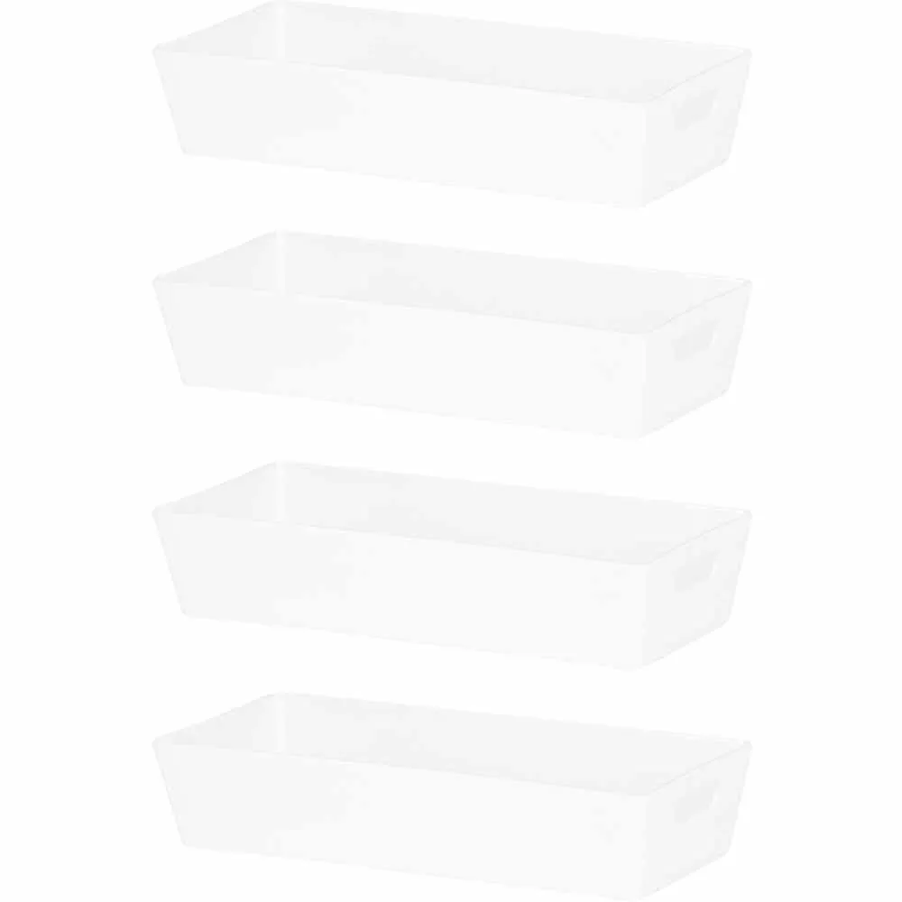 Wham 1L White Studio 2.1 Rectangular Basket Set of 4