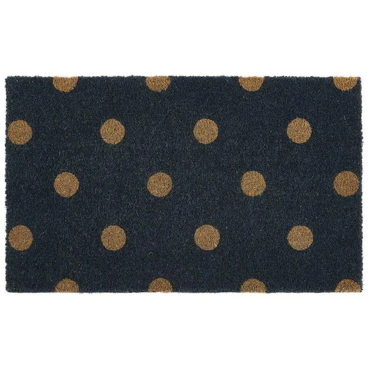 Coir Door Mat Polka Dot