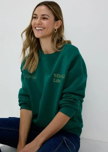 Green Vintage Graphic Sweatshirt - Small