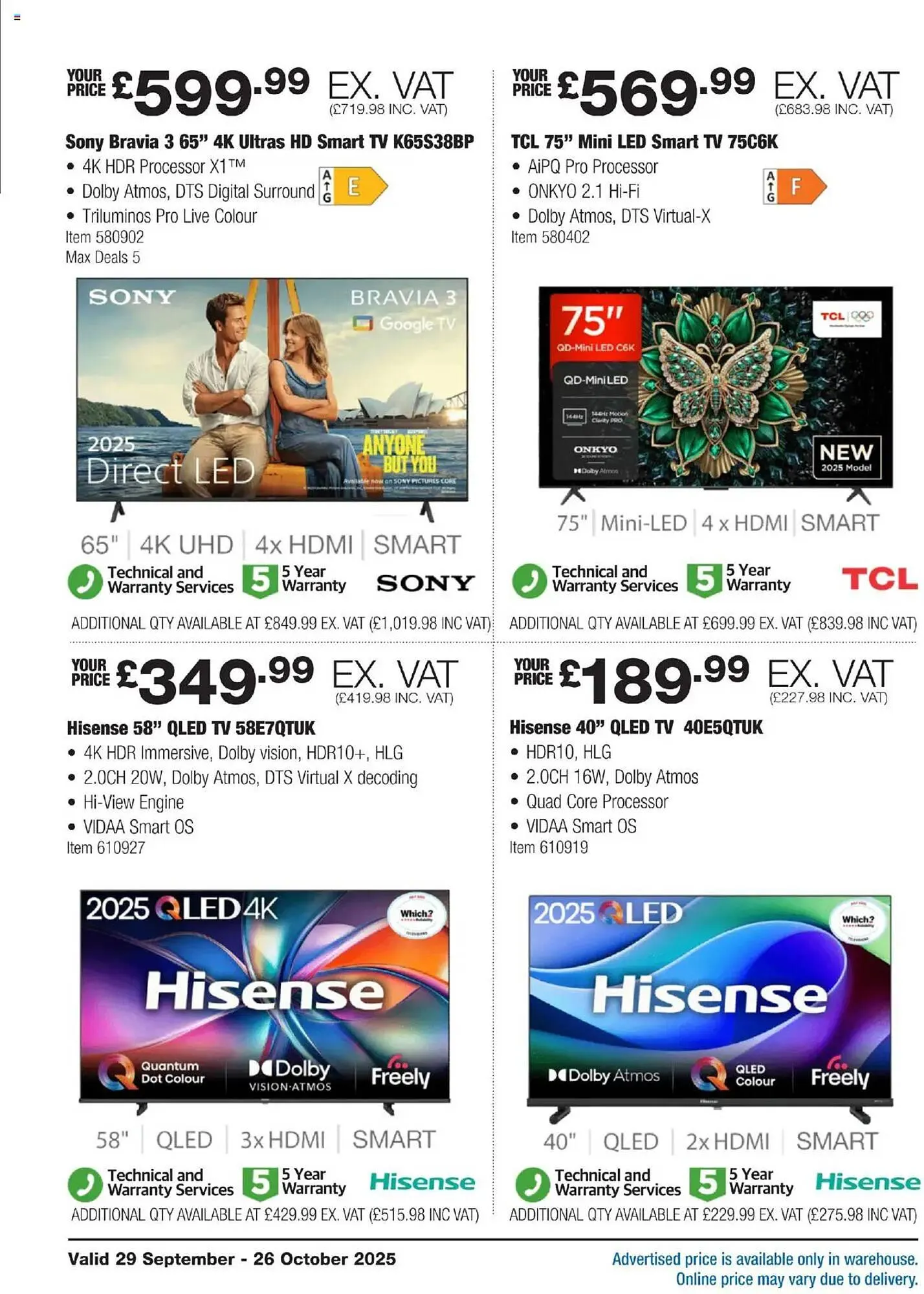 Costco leaflet from 29 September to 26 October 2025 - Catalogue Page 4
