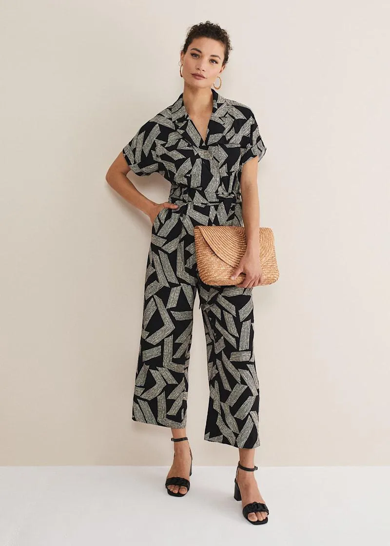Constance Abstract Wide Leg Jumpsuit