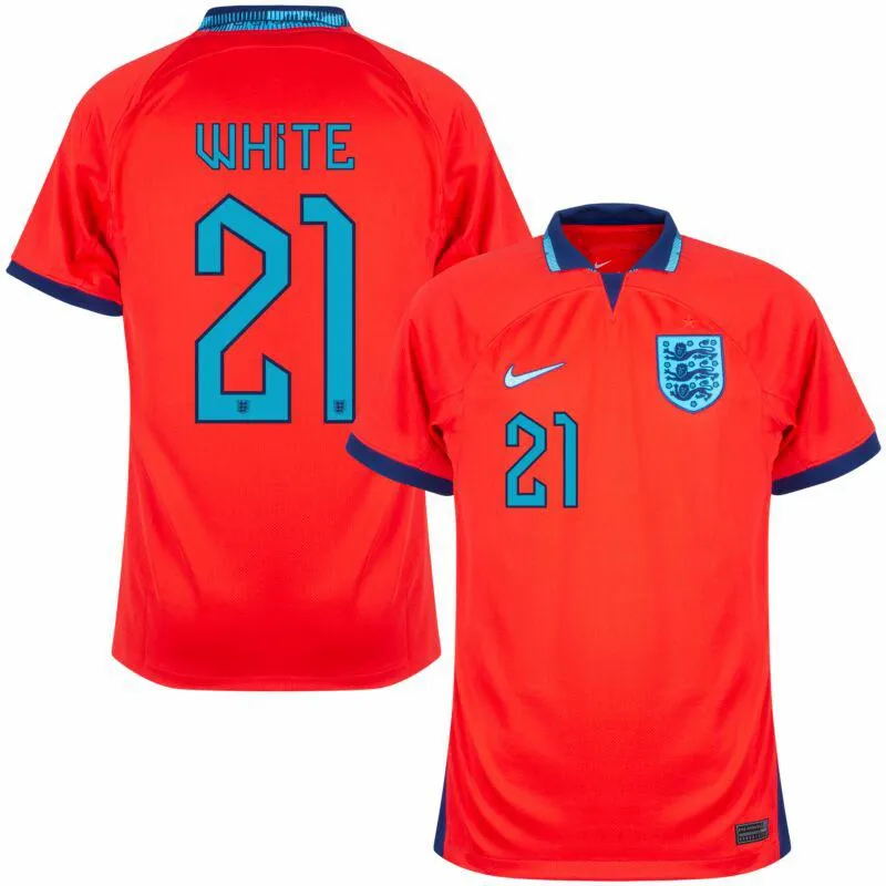 Nike England Away White 21 Shirt 2022-2023 (Official Printing)
