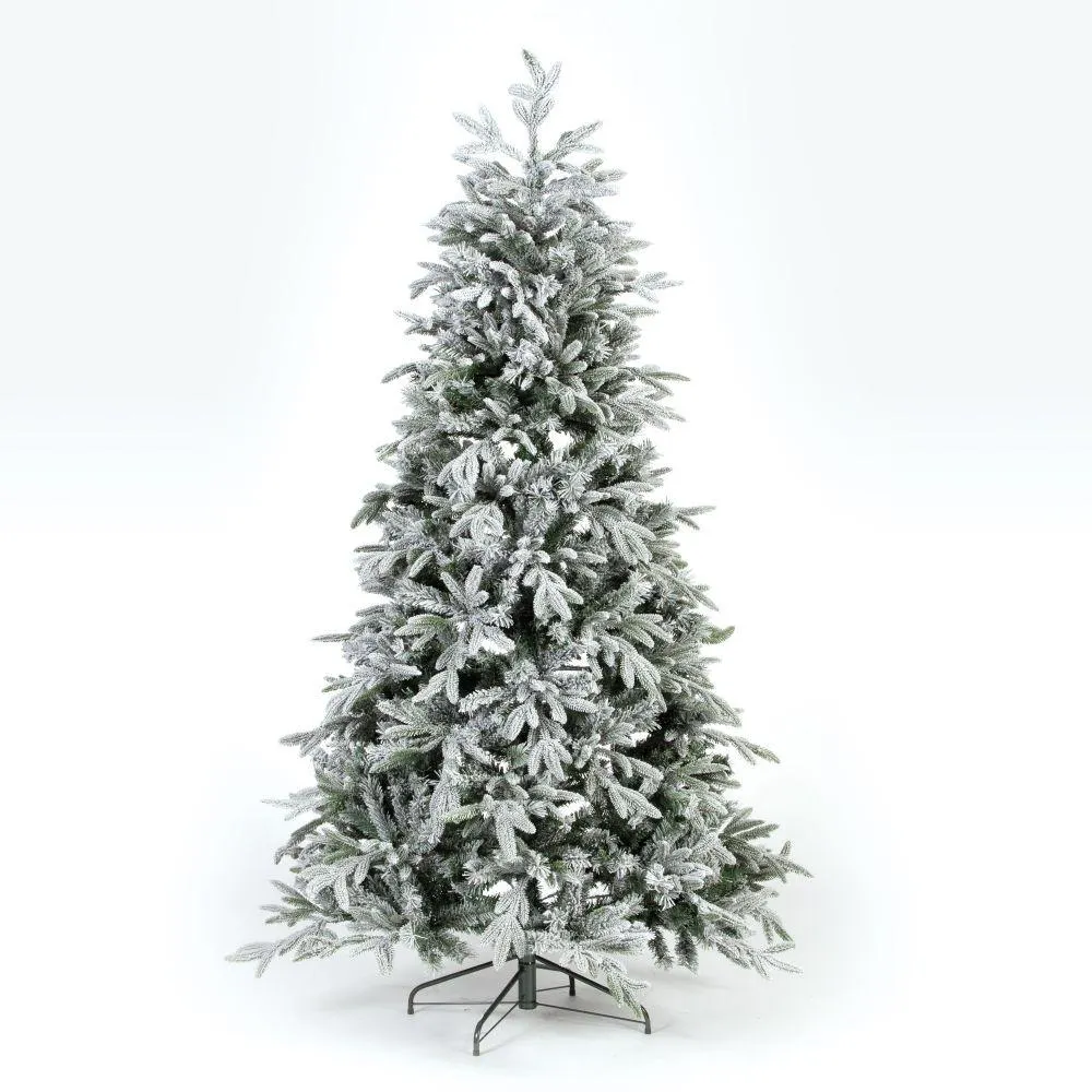 Lake Forest Fir Frosted Mixed PE Hinged Christmas Tree
