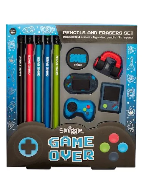 Pencils & Erasers Set