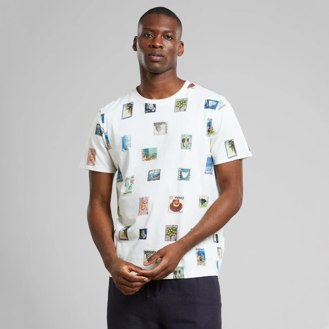 T-shirt Stockholm Stamps Off White