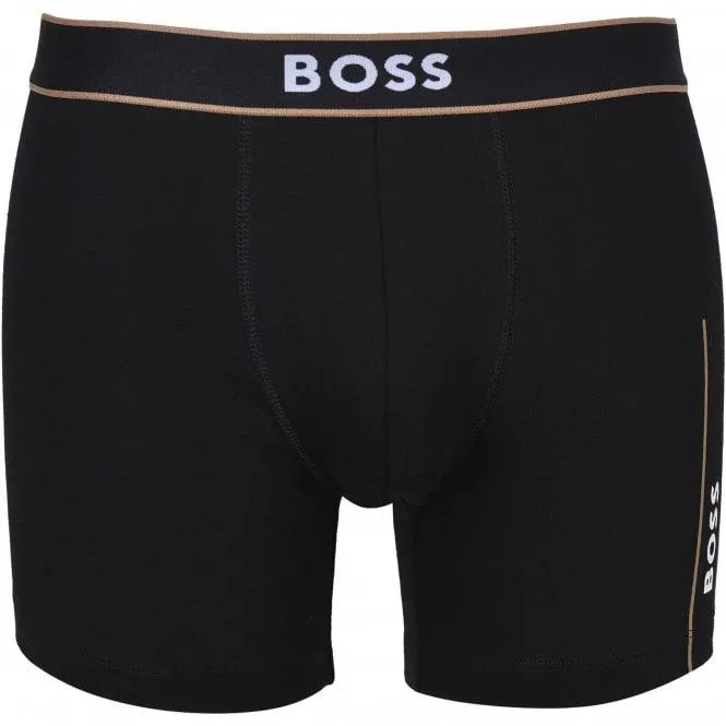 Boxer 24 Side Logo Boxer Brief, Black/white