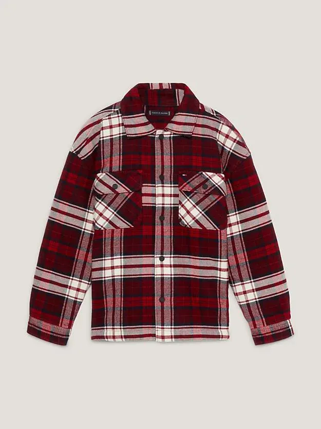 Shearling Lined Tartan Overshirt
