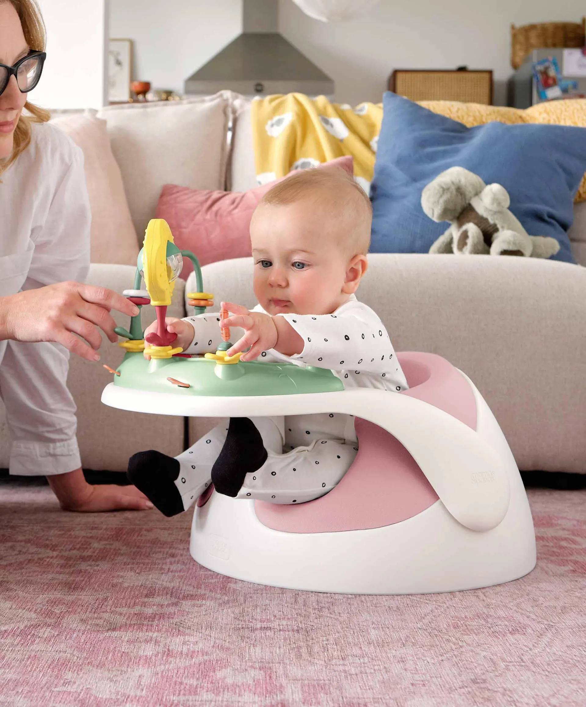 Snug Floor Seat with Activity Tray - Blossom