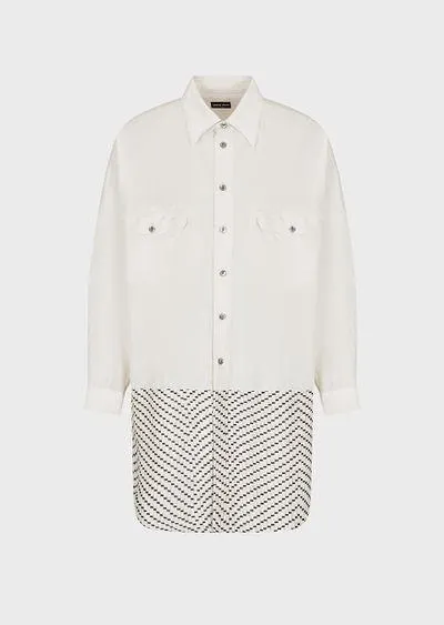 Cotton and silk long shirt