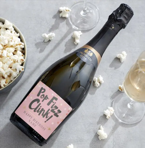 Personalised Happy Birthday Prosecco Bottle - Pop Fizz