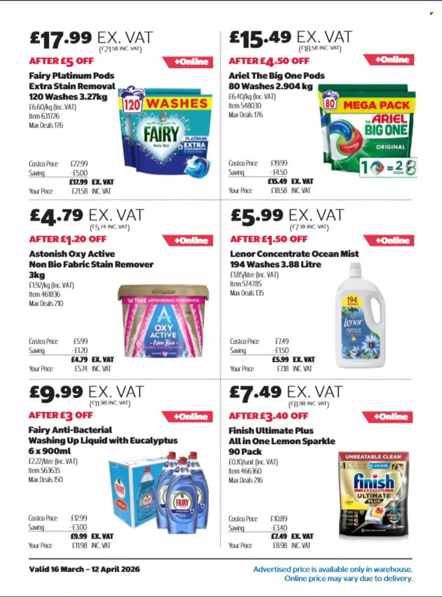 Costco leaflet from 16 March to 12 April 2026 - Catalogue Page 20