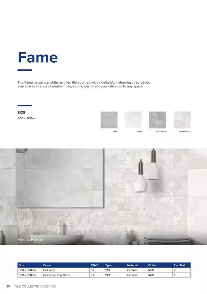 Tile Collection from 14 January to 31 May 2025 - Catalogue Page 30