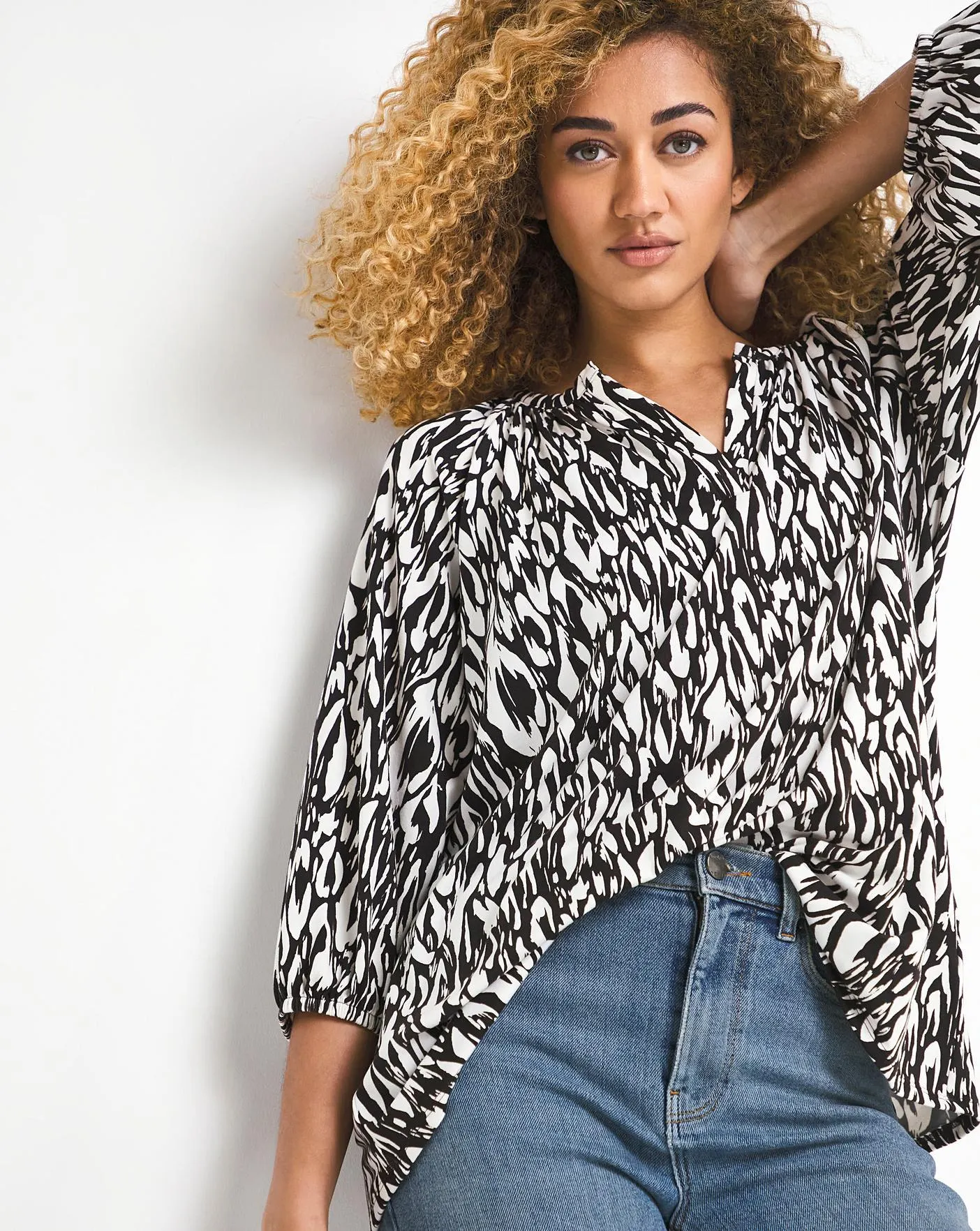 Blousin Sleeve Jersey Top