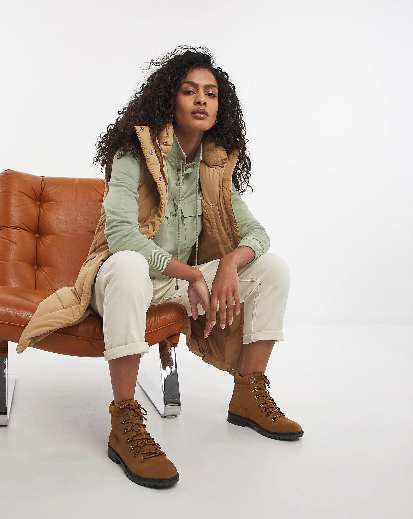 Tie Front Pocket Sweatshirt