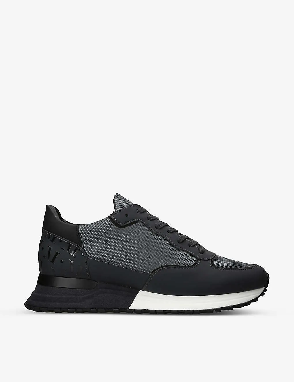 Popham mesh-panel matte-leather trainers